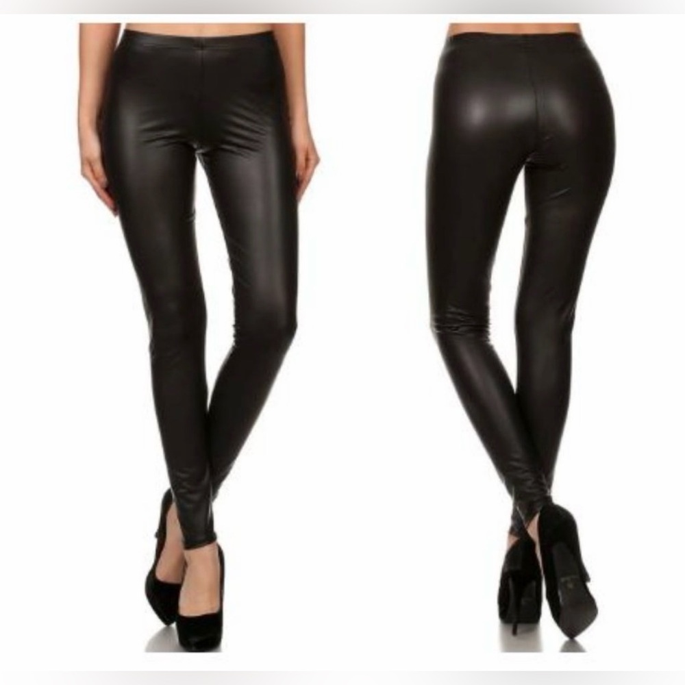 Connection 18 | Pants & Jumpsuits I Connection 8 Midrise Faux Leather... - Picture 3 of 9